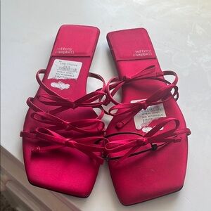 Jeffrey Campbell Vibrant Red Strappy Sandals